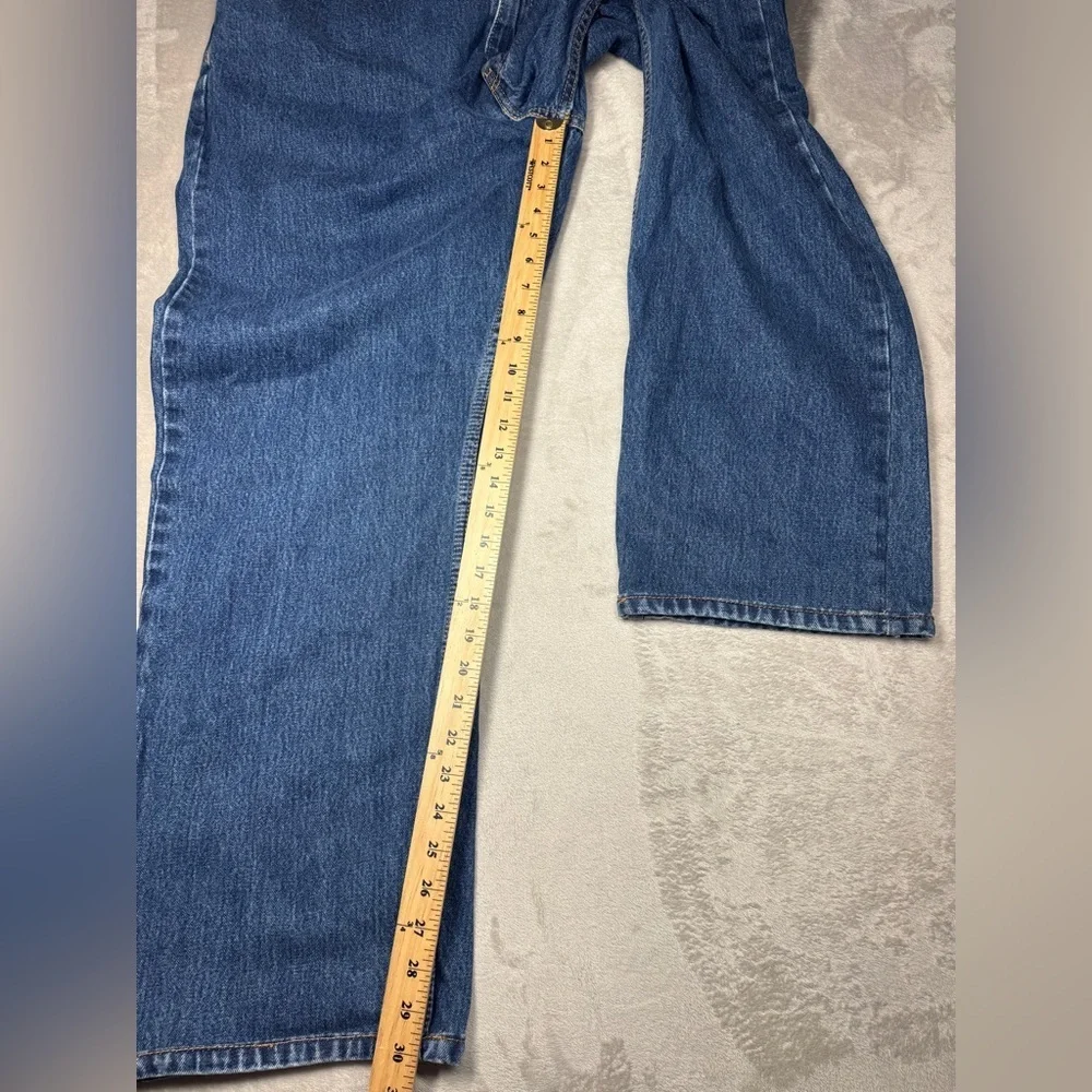 Levi’s Men’s 505 Regular Fit 100% Cotton Zip Fly Dark Stonewash Blue Jeans 44x34
